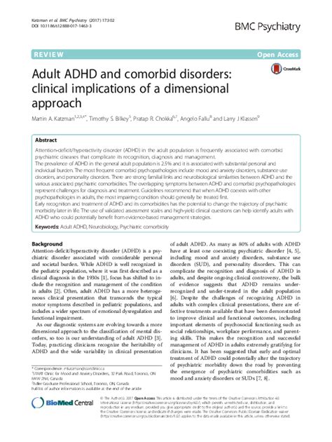 Adult ADHD and comorbid disorders: clinical implications of a.